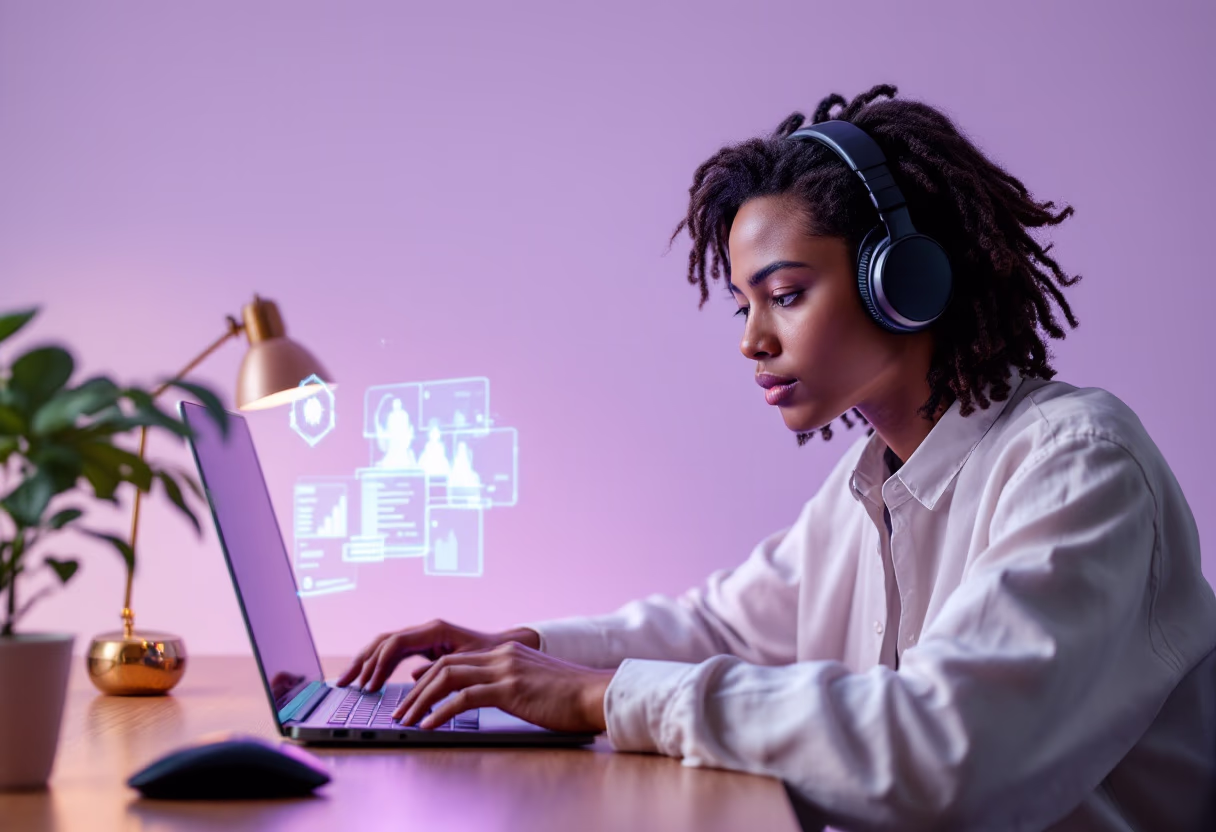 image of student engaging with ai tools